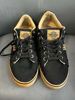 Harley-Davidson Women's Torland Black Canvas Sneakers Size 9 D84434